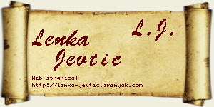 Lenka Jevtić vizit kartica